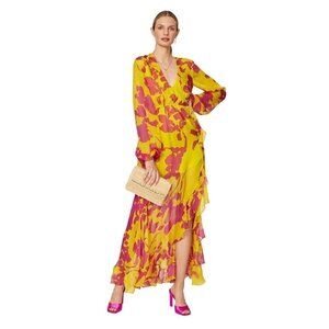 Caroline Constas Liv Maxi Dress in Yellow XSmall Womens Long Gown